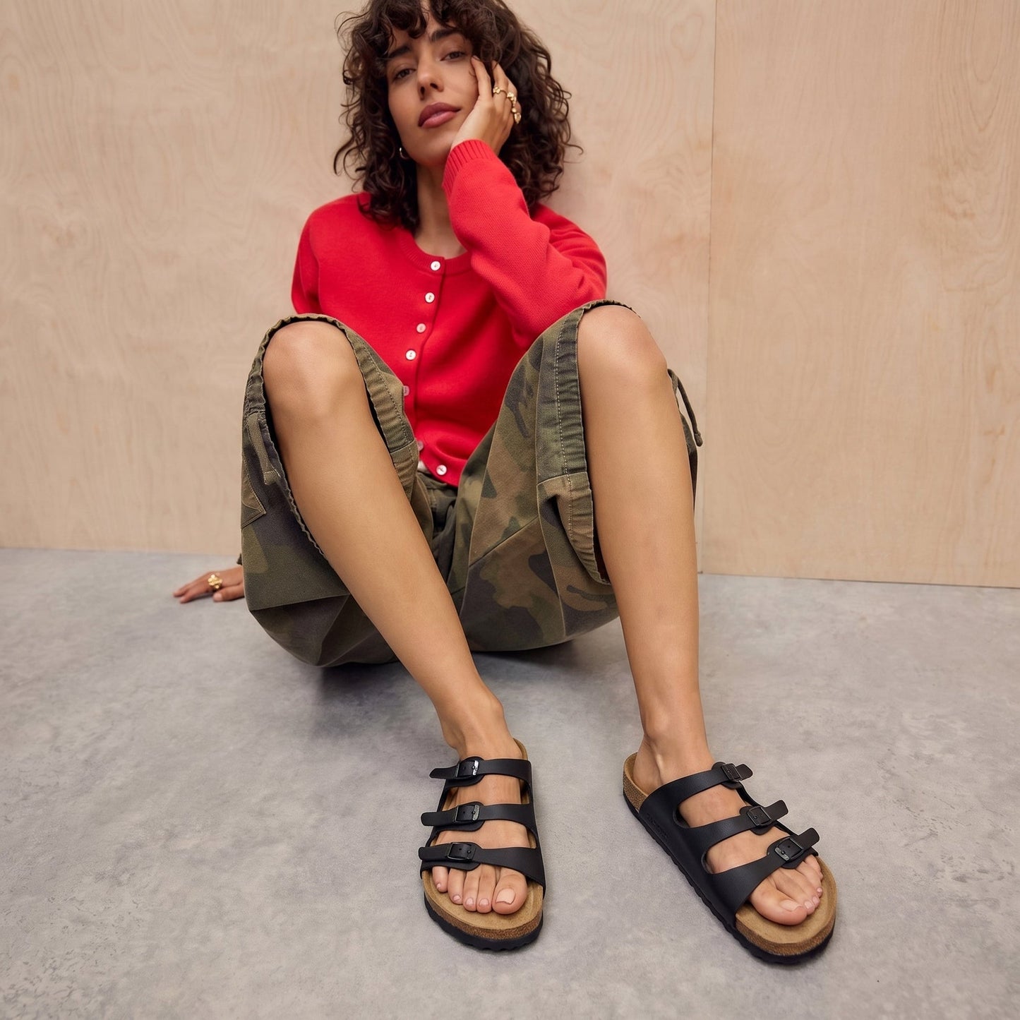Birkenstock Three-Strap Comfort Footbed Slide Sandal - Florida